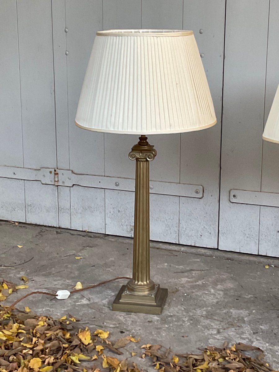 Grand Tour Grande Paire De Lampes En Bronze -photo-2