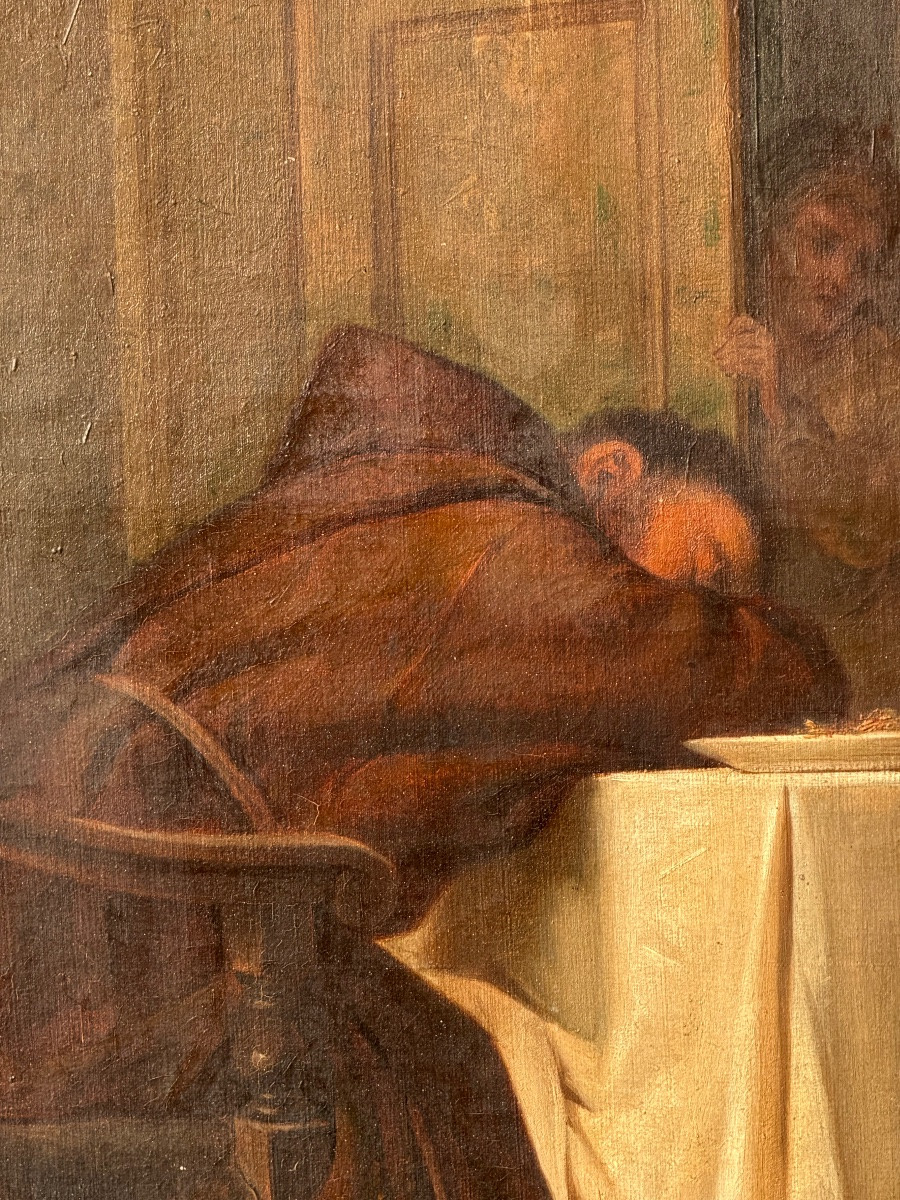 Constantino Sereno. Rest After A Good Meal. Dated 1858-photo-4