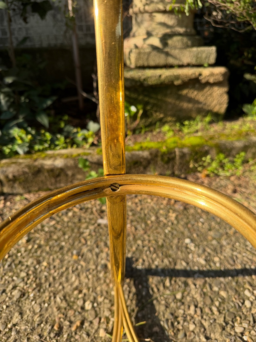 Grand Tour . Gueridon en marqueterie de marbre XIX éme-photo-3