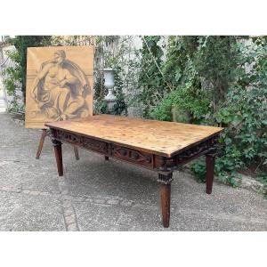 Large Office Table Italian Work From The First Part Of The 19th Century