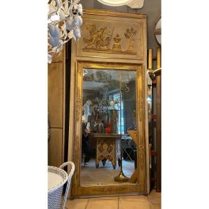 Grand Miroir Trumeau Empire Restauration 