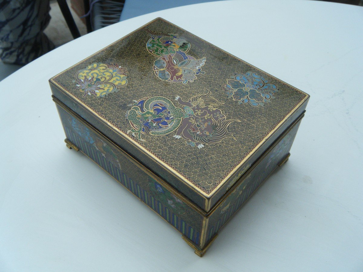 Cloisonne Bronze Jewelry Box