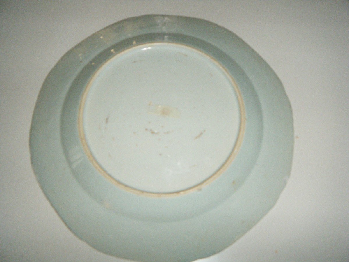 A  Blue And White Chinese Plate  Kien Long Period, 18th Century-photo-2