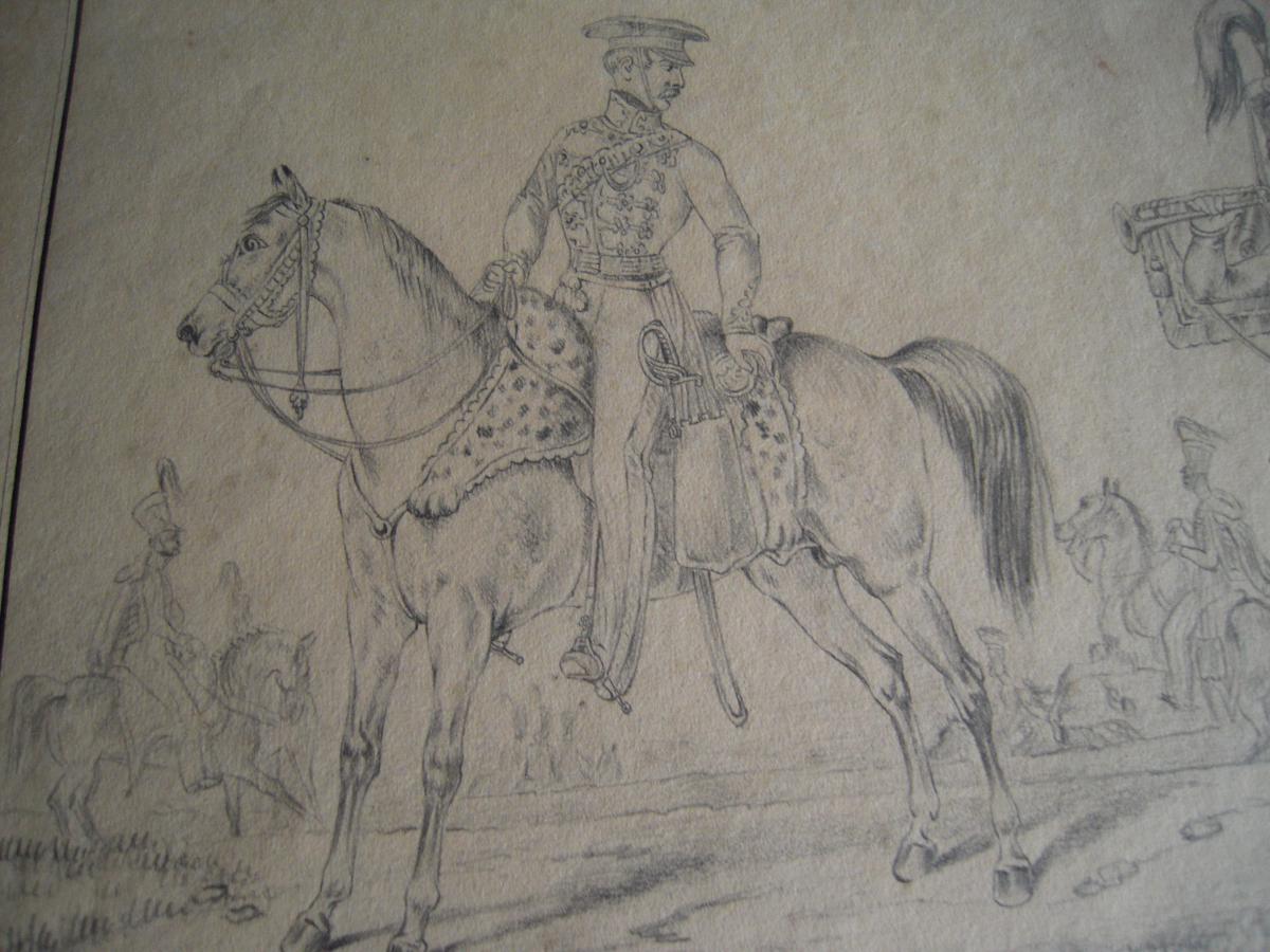 Pair Of Drawings (  Infantry And Cavalry Regiment In 1835-photo-4