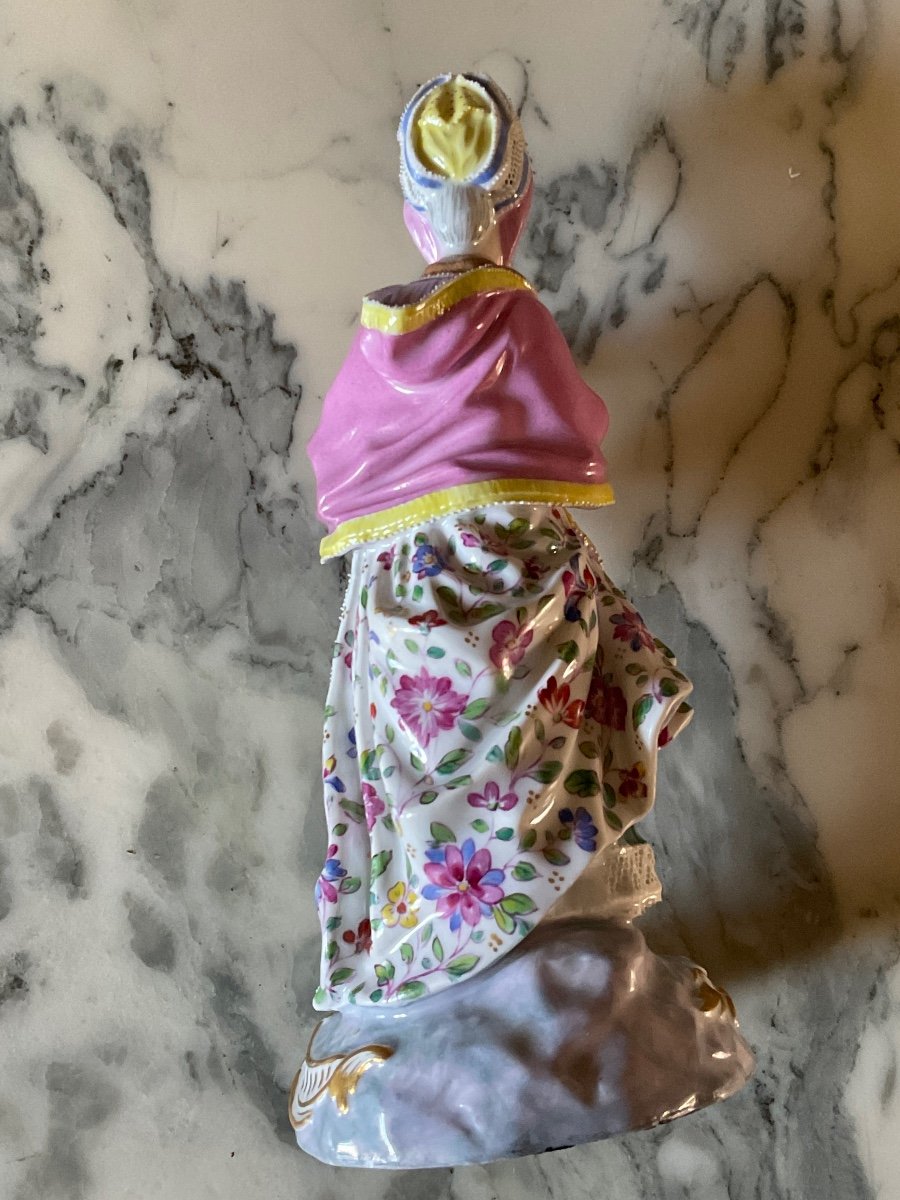 Polychrome Porcelain Representing A Woman Reading A Letter Manufacture De Vienne (austria)-photo-5