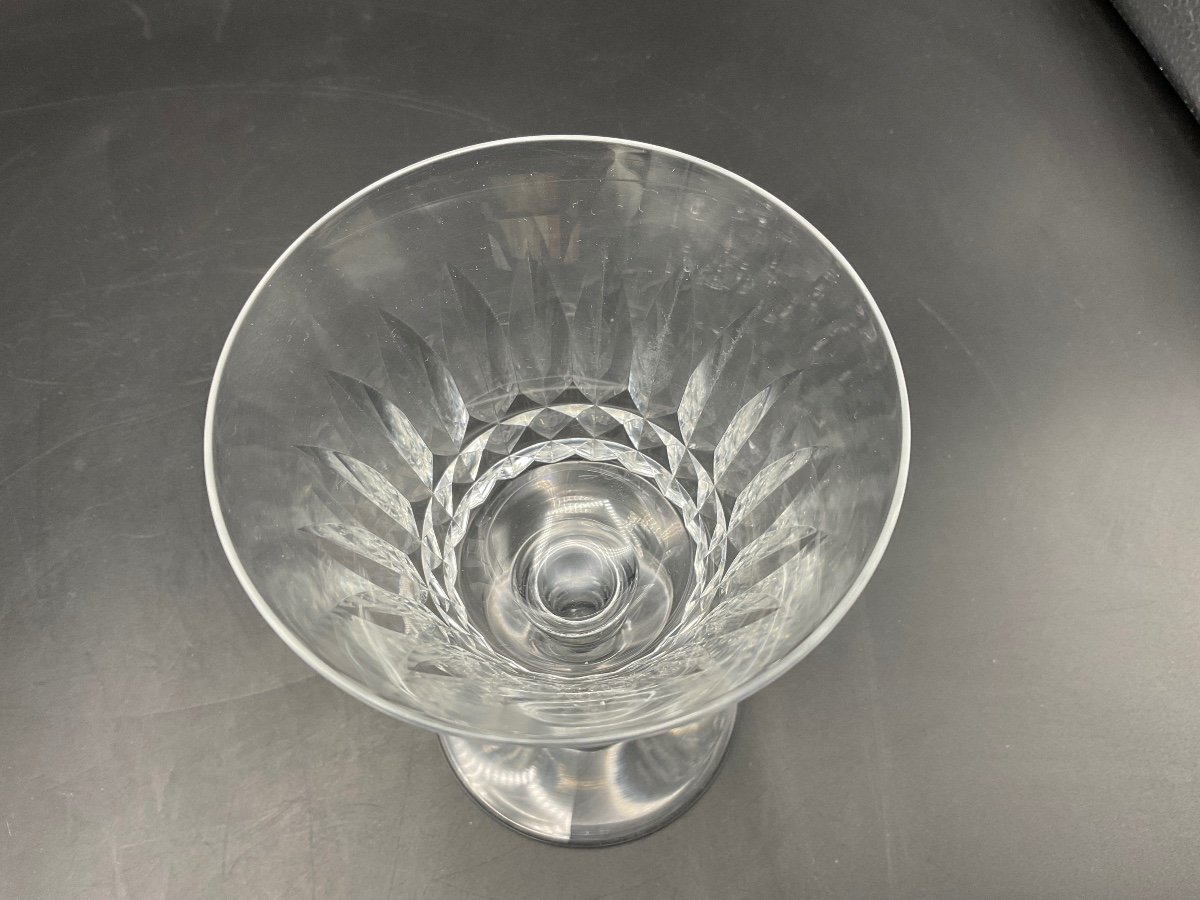 Douze Verres à Eau Modèle Piccadilly En Cristal Incolore De La Cristallerie De Baccarat.-photo-2