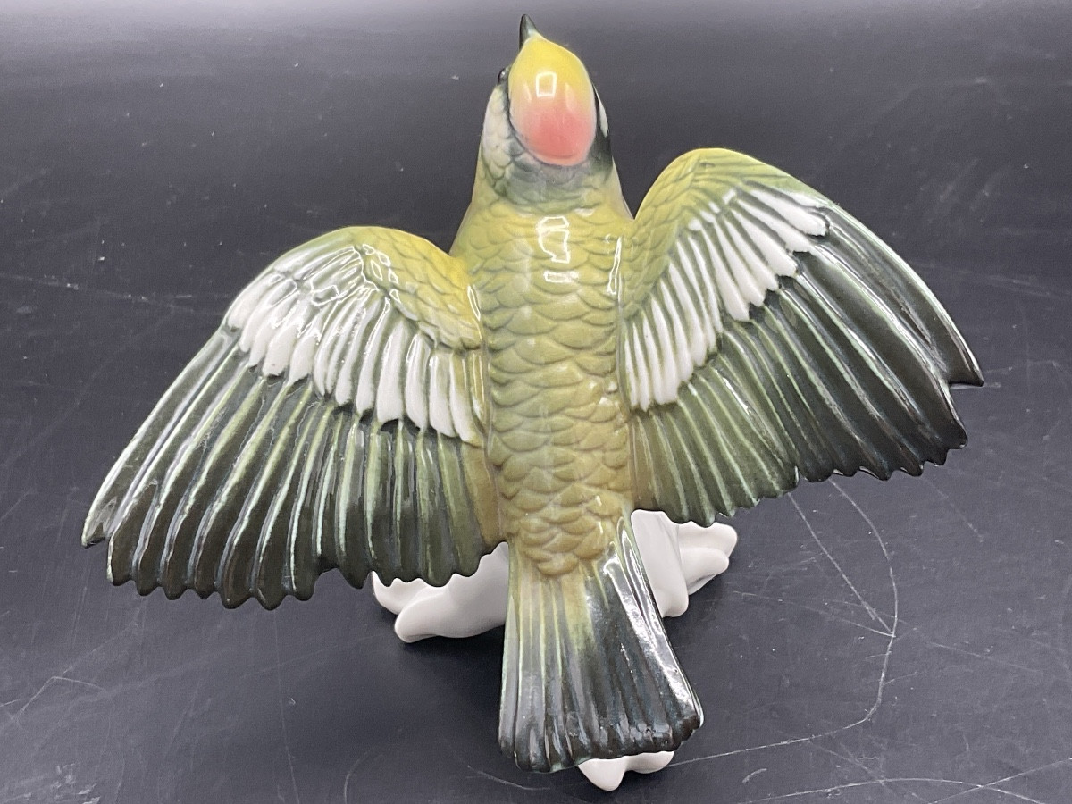 Triple-banded Wren In Polychrome Porcelain From The Karl Ens Factory. -photo-2