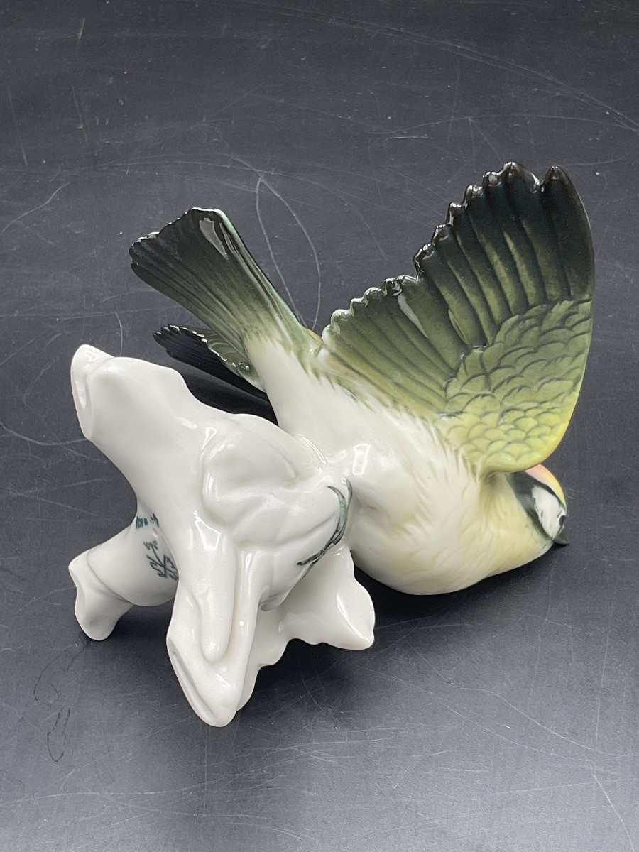Triple-banded Wren In Polychrome Porcelain From The Karl Ens Factory. -photo-5