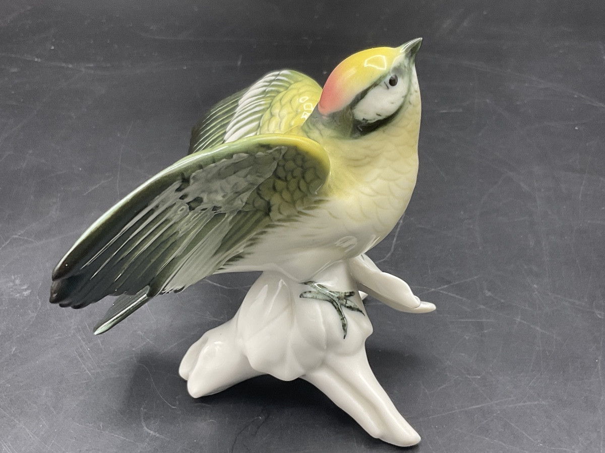 Triple-banded Wren In Polychrome Porcelain From The Karl Ens Factory. -photo-7