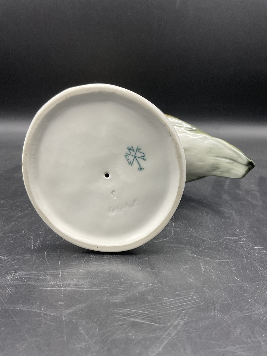 Bécasse en porcelaine polychrome de la manufacture de Karl ENS.-photo-4