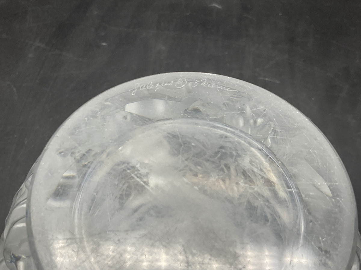 Bagatelle Vase Lalique France Molded-pressed In Frosted, Colorless Crystal, Created By René Lalique.-photo-4