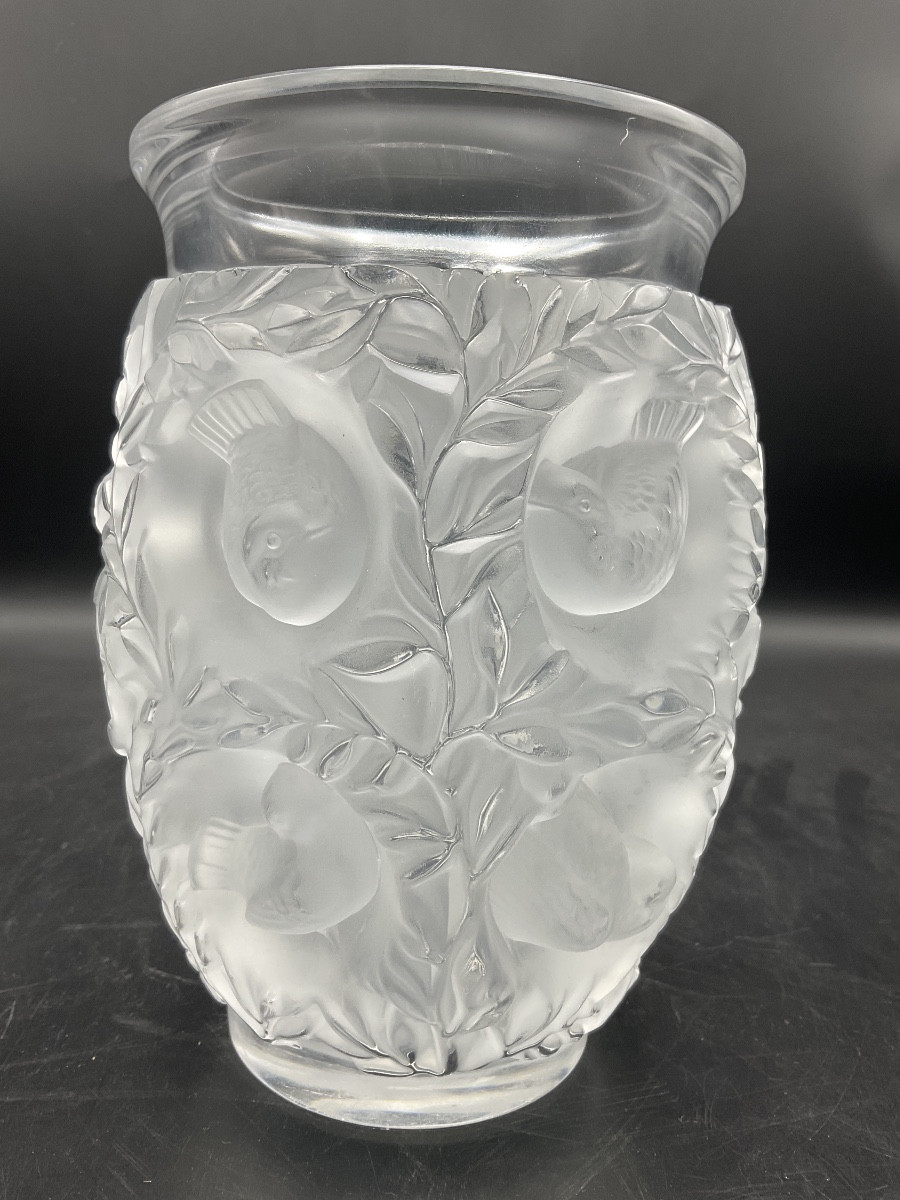 Bagatelle Vase Lalique France Molded-pressed In Frosted, Colorless Crystal, Created By René Lalique.-photo-1