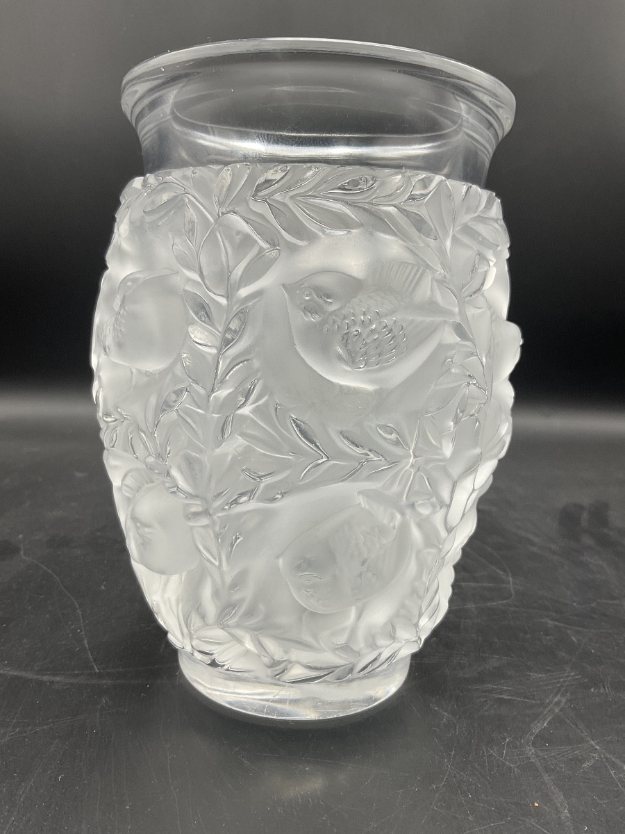 Bagatelle Vase Lalique France Molded-pressed In Frosted, Colorless Crystal, Created By René Lalique.-photo-4