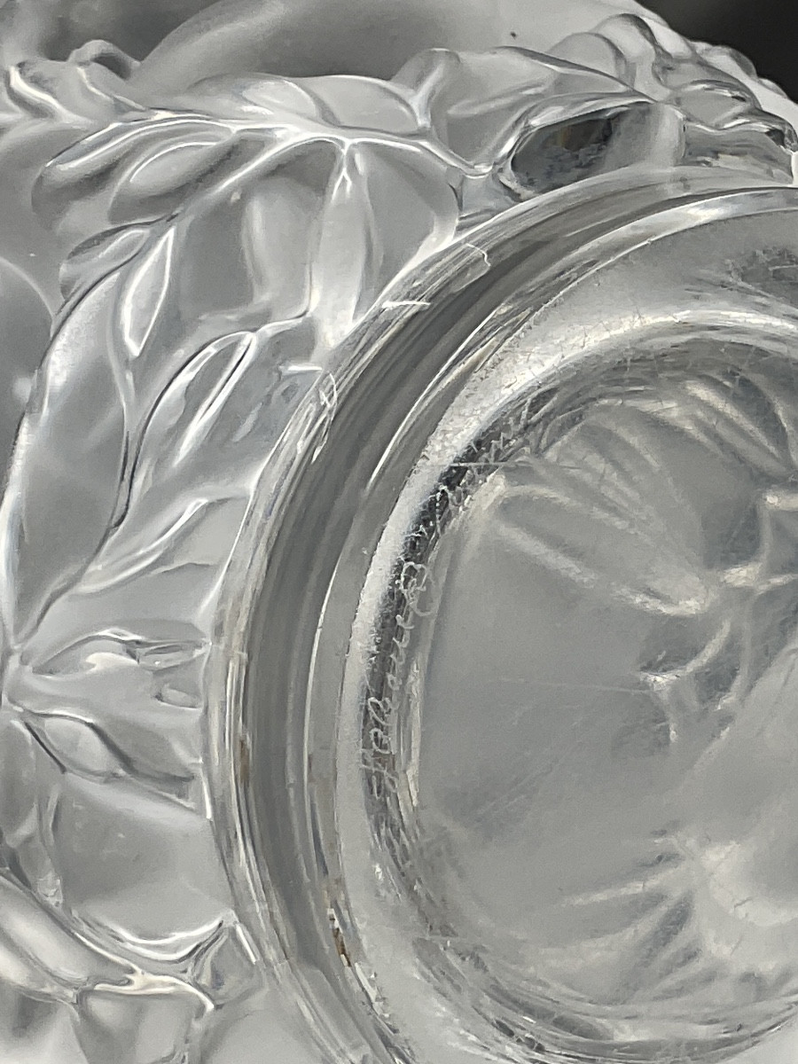 Bagatelle Vase Lalique France Molded-pressed In Frosted, Colorless Crystal, Created By René Lalique.-photo-6