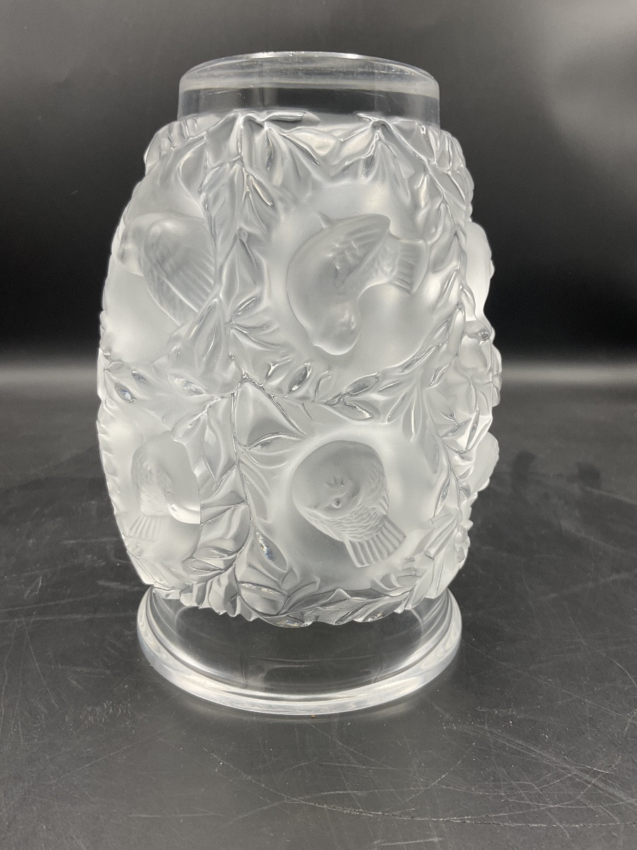 Bagatelle Vase Lalique France Molded-pressed In Frosted, Colorless Crystal, Created By René Lalique.-photo-7