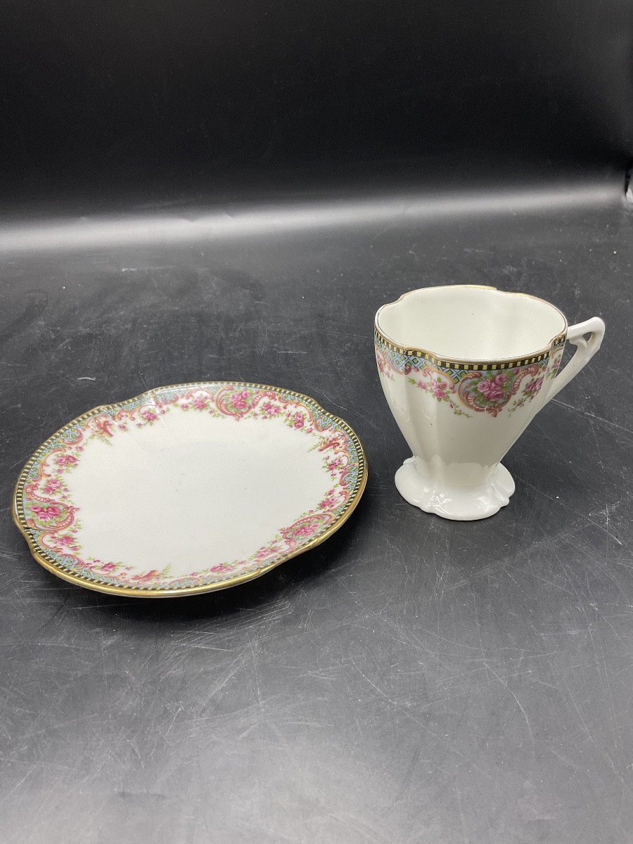 Art Nouveau Limoges Hard-paste Porcelain Service Manufactured By André François.-photo-3