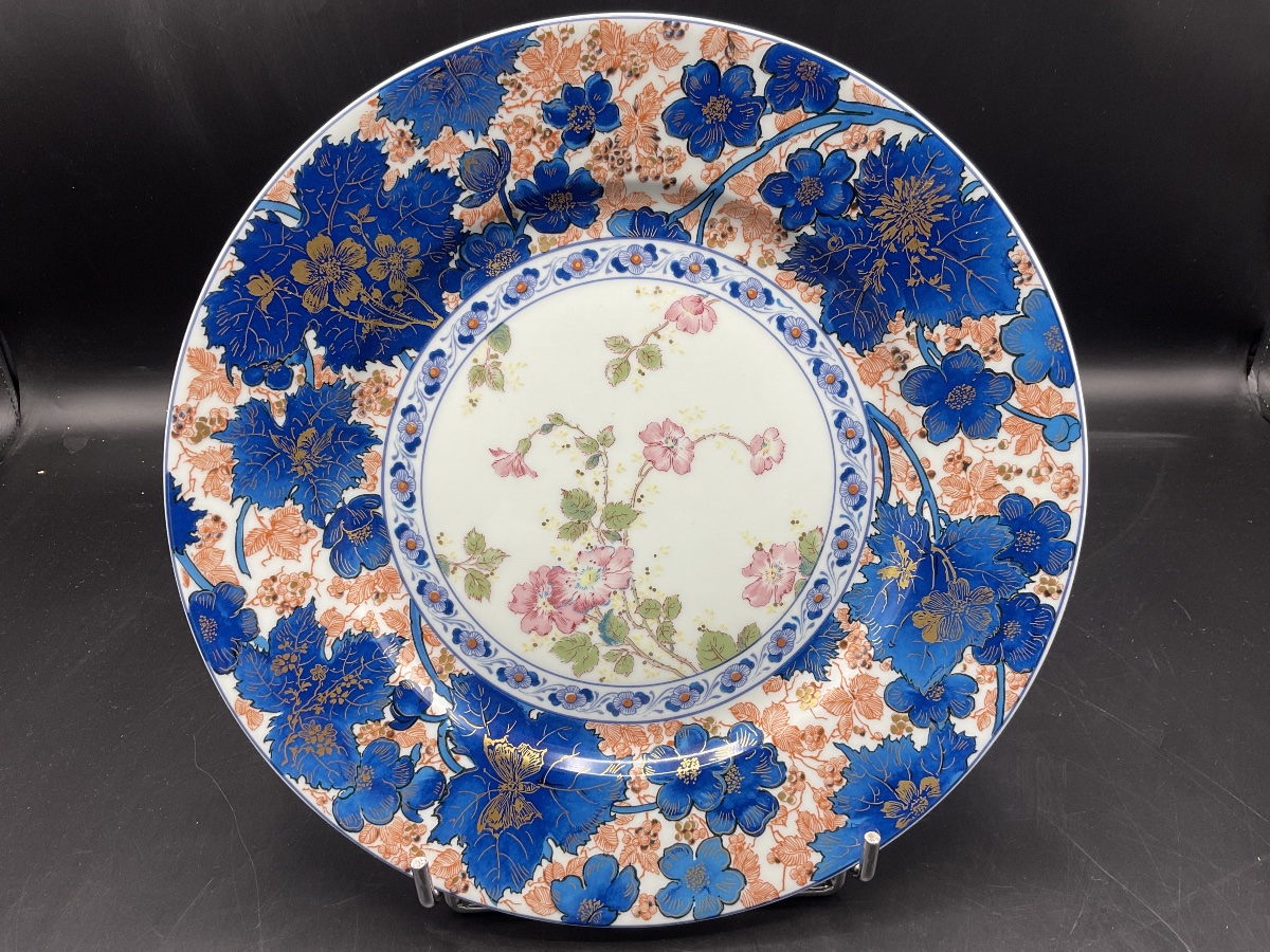 Seven Porcelain Dinner Plates From The Haviland Factory In Limoges, Featuring The Dammouse Design.-photo-7