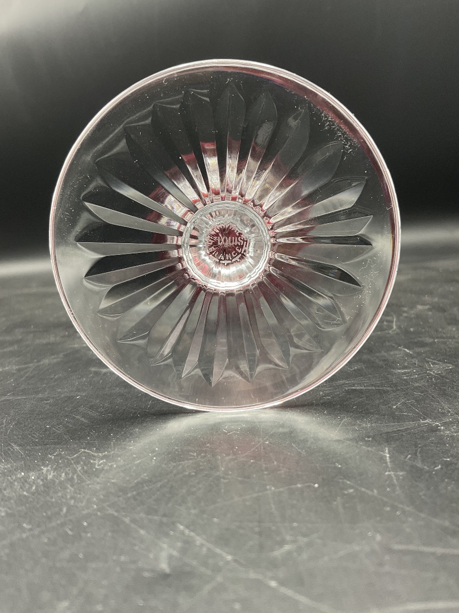 Saint Louis: A Red-tinted, Cut Crystal Roemer Wine Glass, Tommy Model.-photo-1