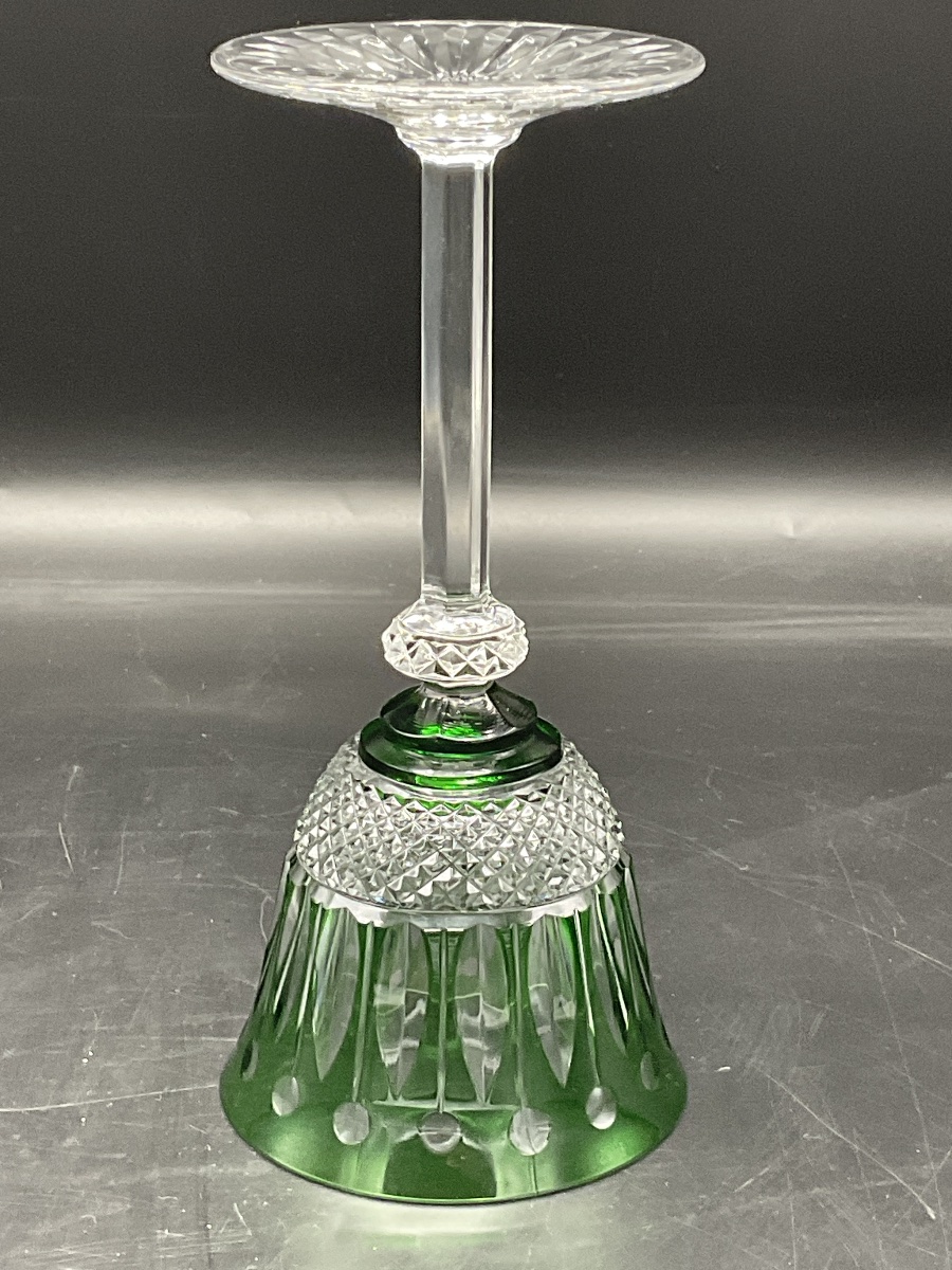 Saint Louis: A Green-tinted, Cut-crystal Roemer Wine Glass, Tommy Model.-photo-4