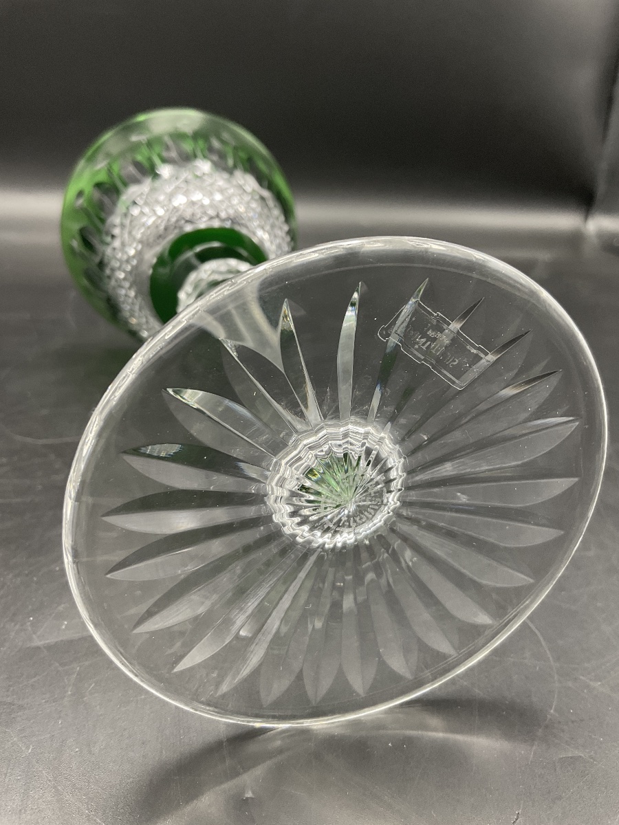 Saint Louis: A Green-tinted, Cut-crystal Roemer Wine Glass, Tommy Model.-photo-2