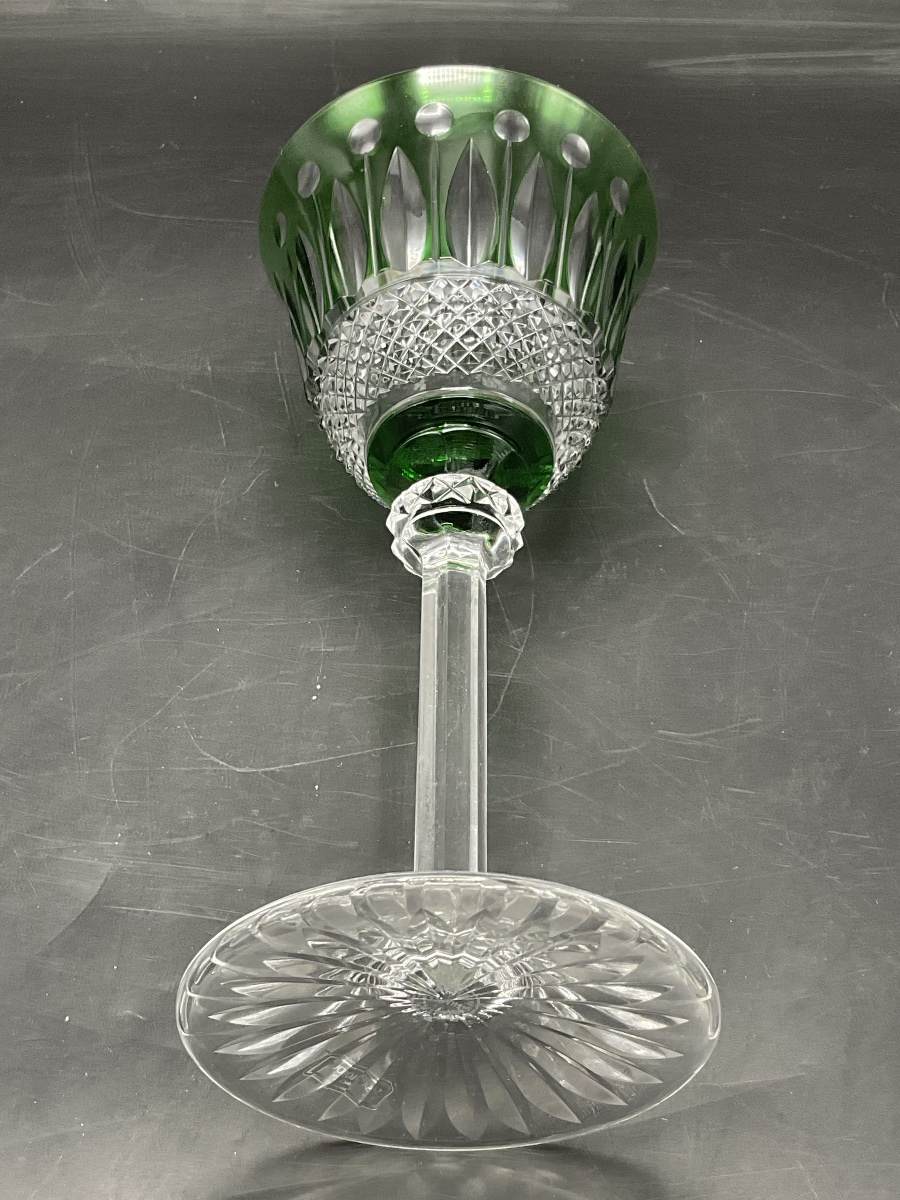 Saint Louis: A Green-tinted, Cut-crystal Roemer Wine Glass, Tommy Model.-photo-5