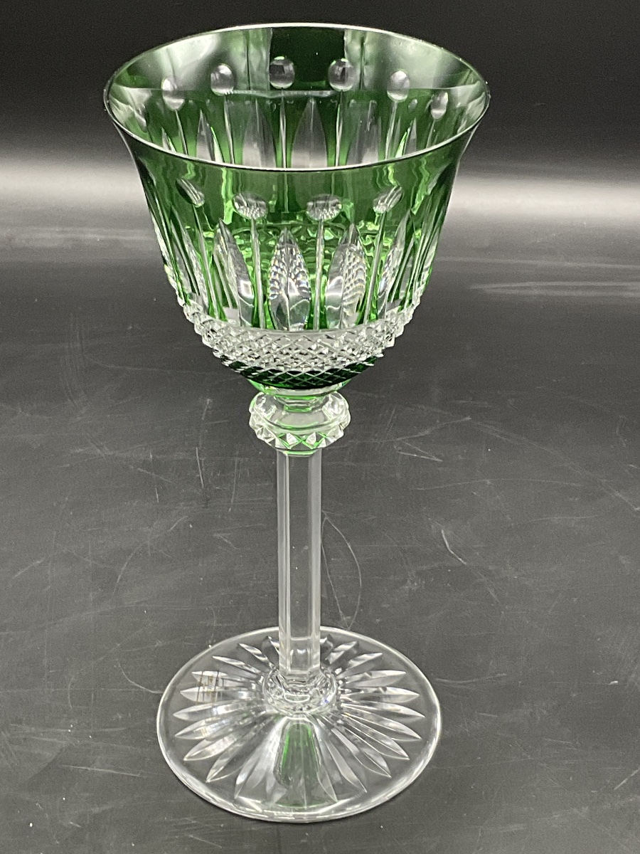 Saint Louis: A Green-tinted, Cut-crystal Roemer Wine Glass, Tommy Model.-photo-7