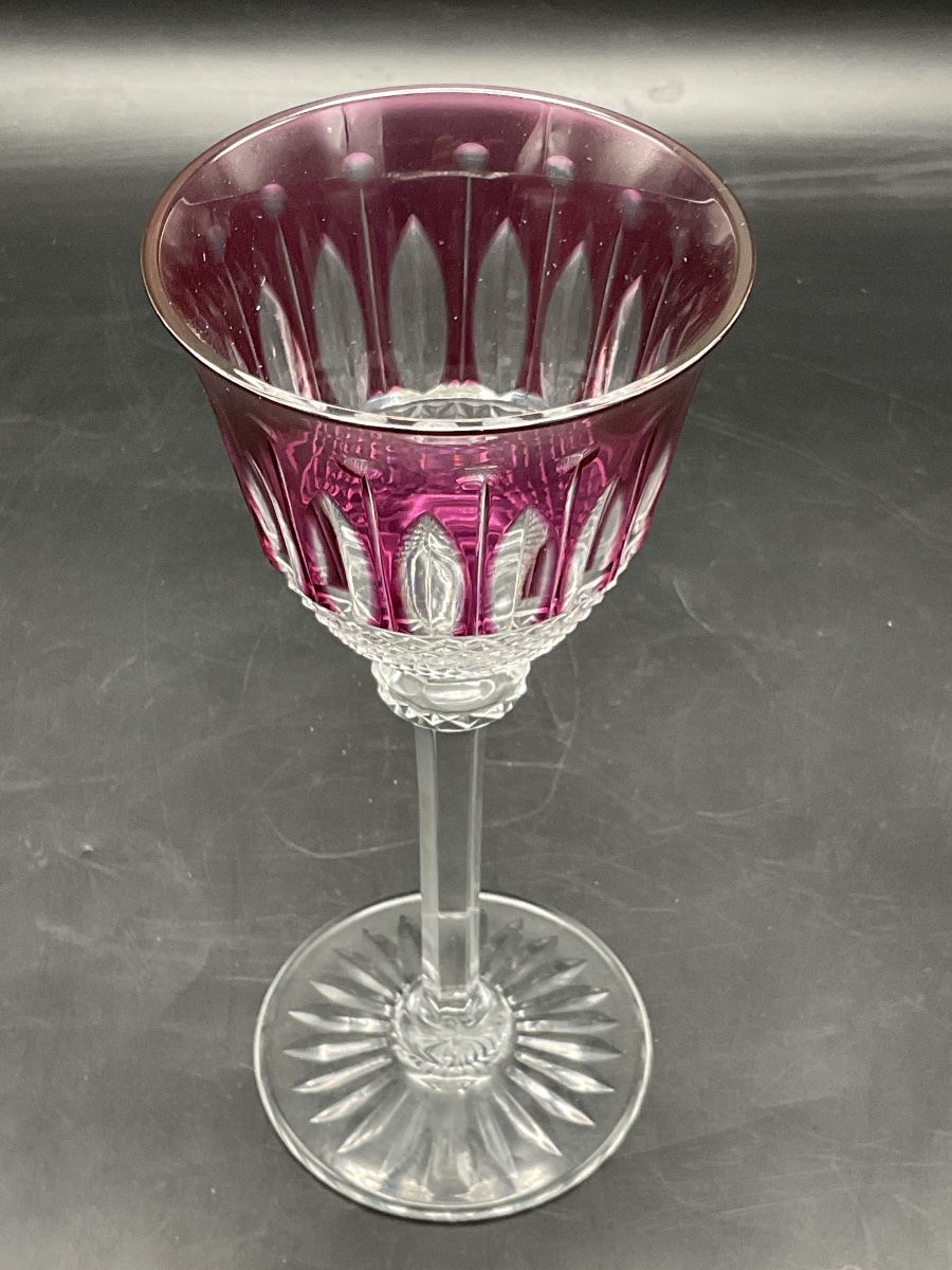 Saint Louis: A Tommy-style, Parma-colored, Cut Crystal Roemer Wine Glass.-photo-4
