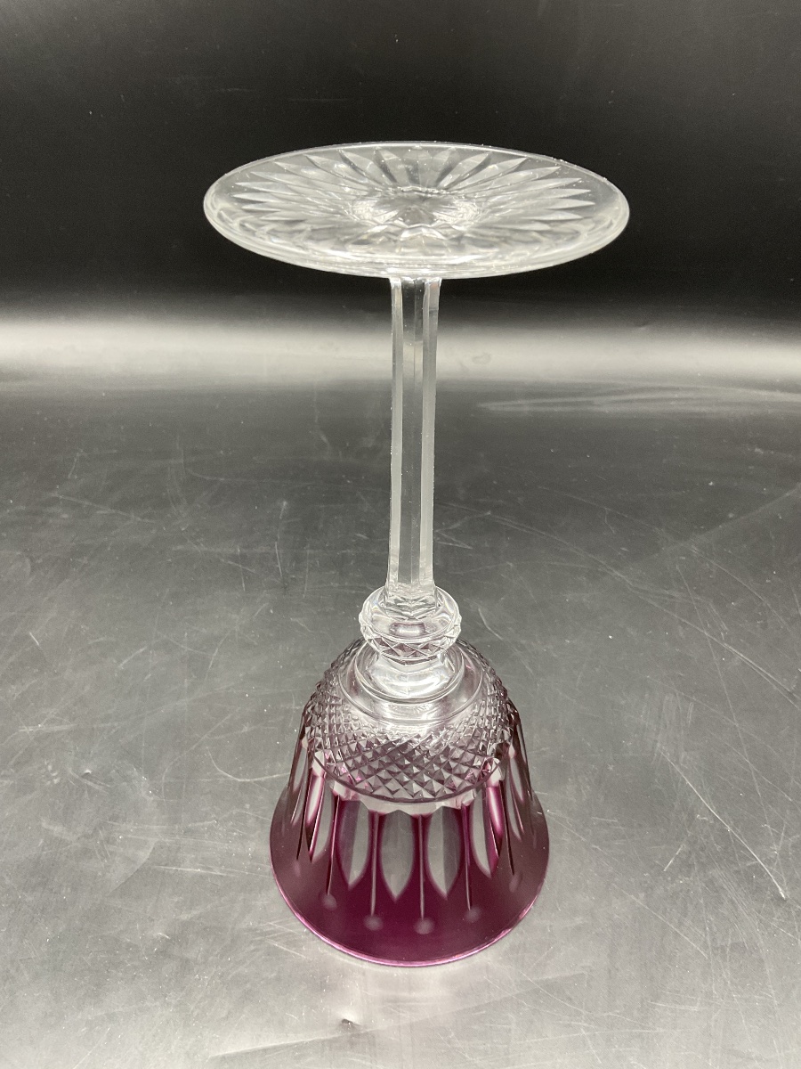 Saint Louis: A Tommy-style, Parma-colored, Cut Crystal Roemer Wine Glass.-photo-1