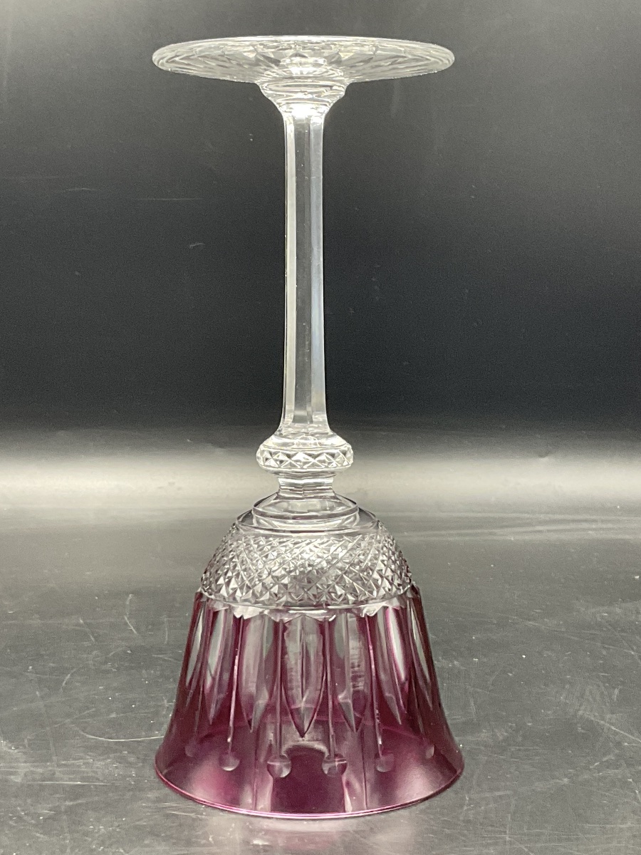 Saint Louis: A Tommy-style, Parma-colored, Cut Crystal Roemer Wine Glass.-photo-2