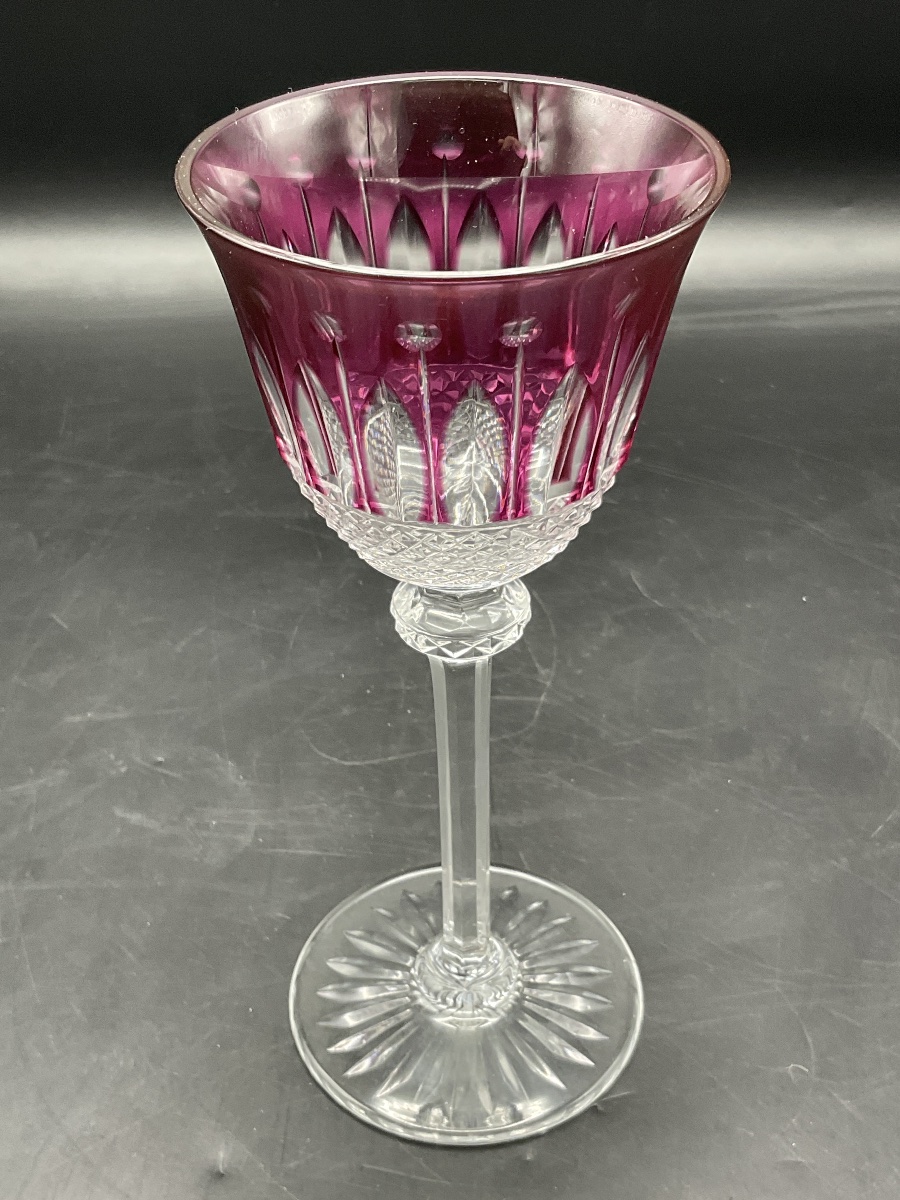 Saint Louis: A Tommy-style, Parma-colored, Cut Crystal Roemer Wine Glass.-photo-6