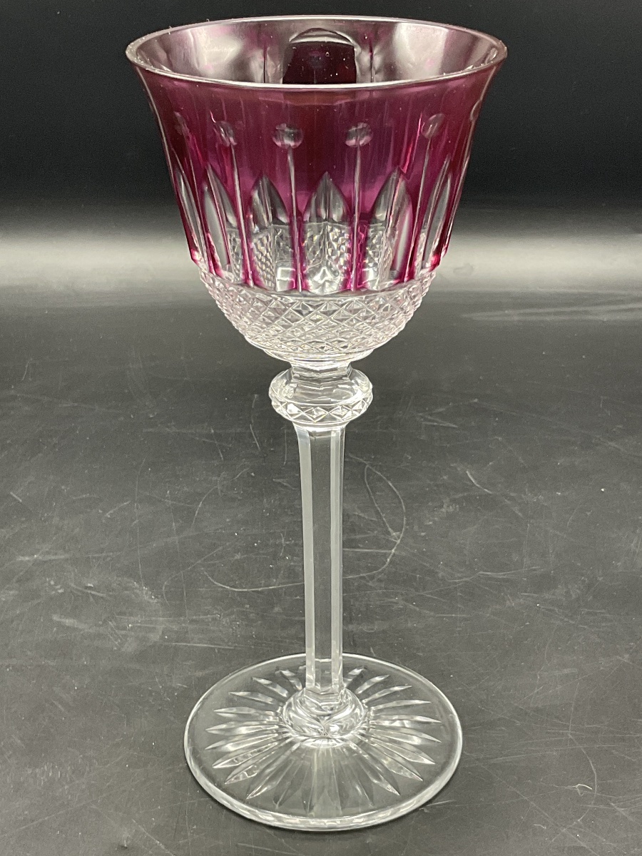 Saint Louis: A Tommy-style, Parma-colored, Cut Crystal Roemer Wine Glass.-photo-8