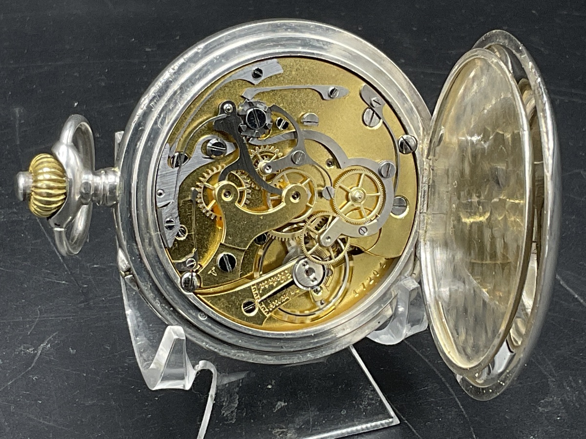 Solid Silver Doctor's Pulsometer Pocket Watch By J. Auricoste.-photo-4