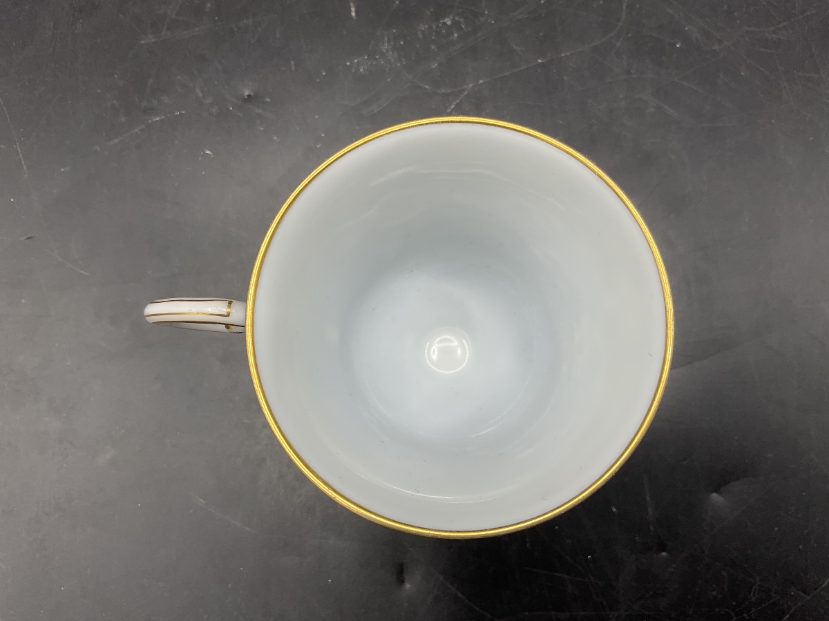 A Porcelain Coffee Cup And Saucer From The Mousseline à Pied Set By Jean Pouyat, Limoges. -photo-6