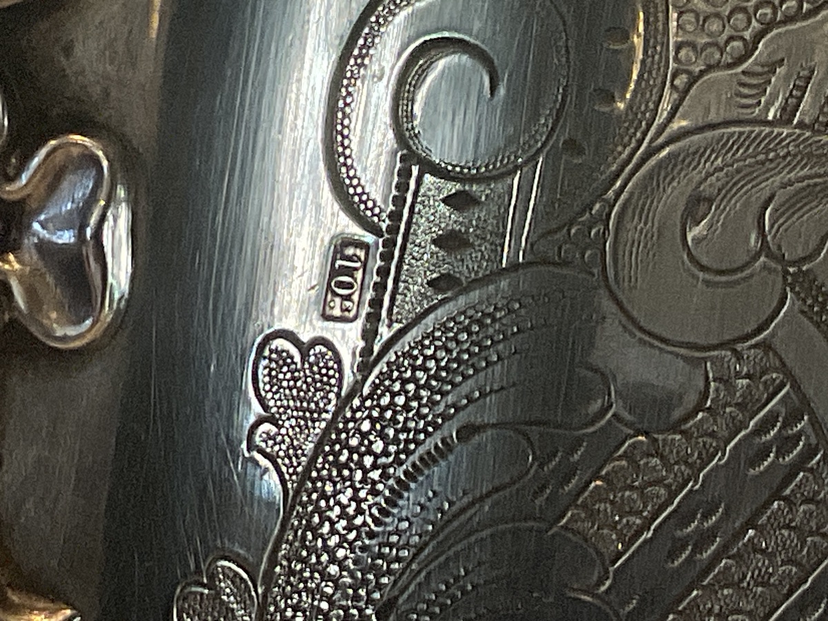Kindberg Henry Metal Serving Tray Lined With Two Sheets Of Silversmith's Silver: Charles X.-photo-1