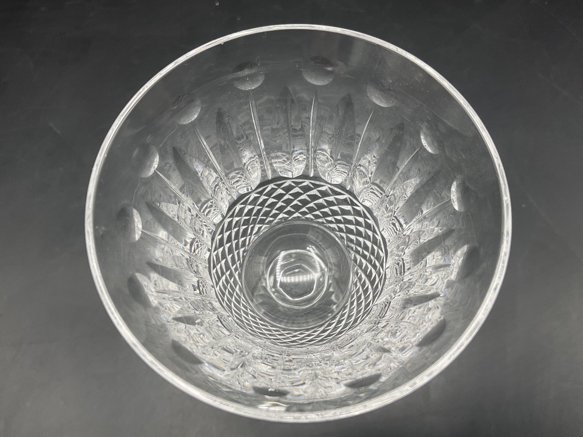 Saint Louis Six Hand-blown Wine Glasses In Clear Cut Crystal, No. 4, Tommy Model.-photo-3