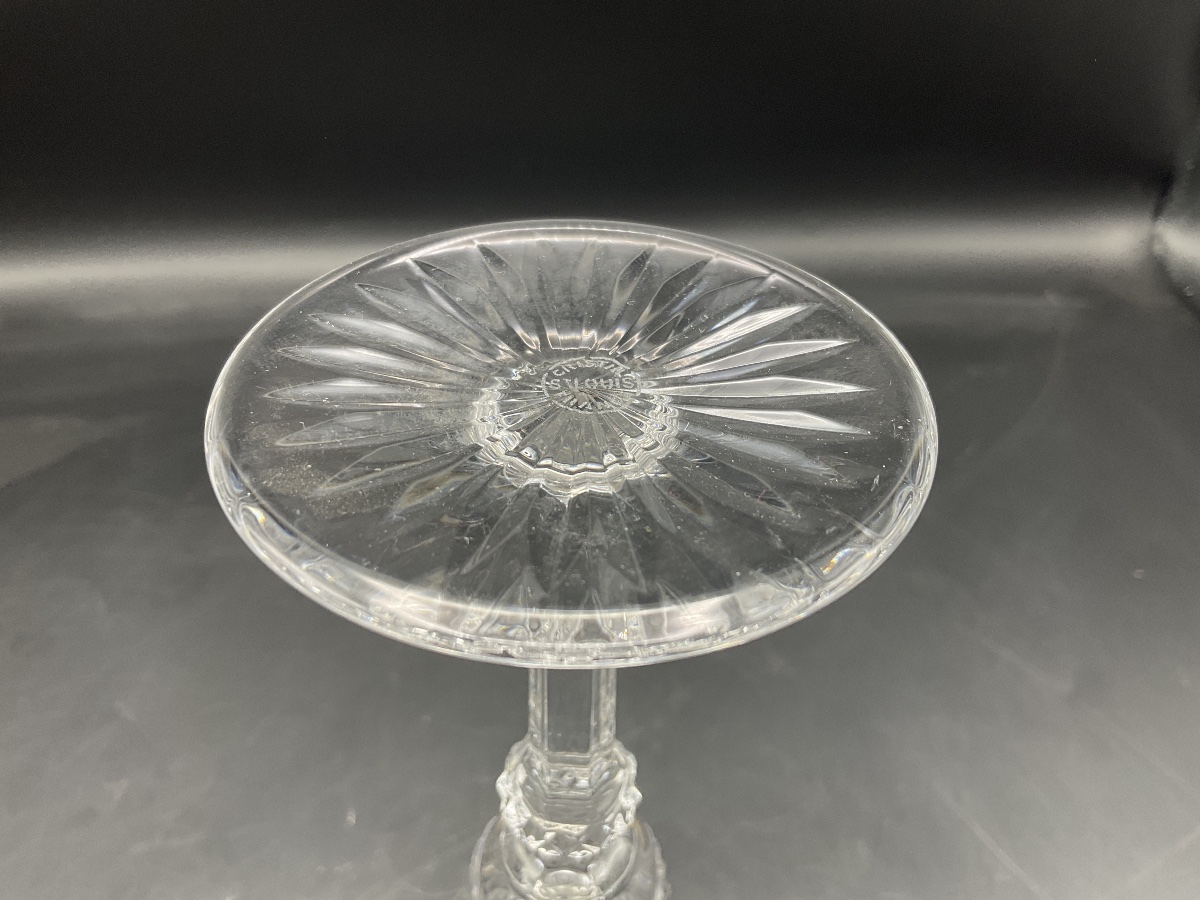 Saint Louis Set Of Six Hand-blown Clear Cut Crystal Champagne Flutes, "tommy" Model.-photo-3