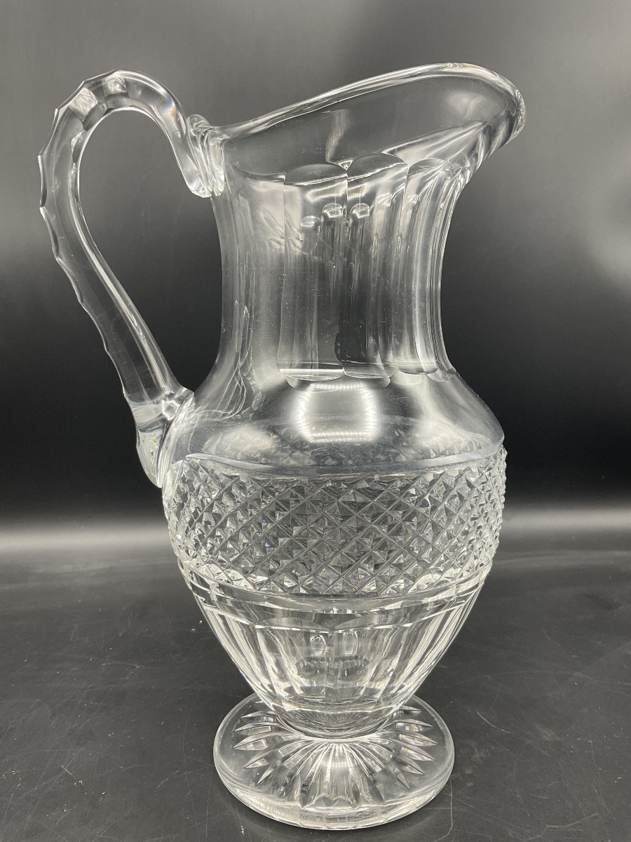  A Clear, Cut Crystal Water Pitcher, Trianon Model, From The Saint Louis Crystal Factory-photo-2