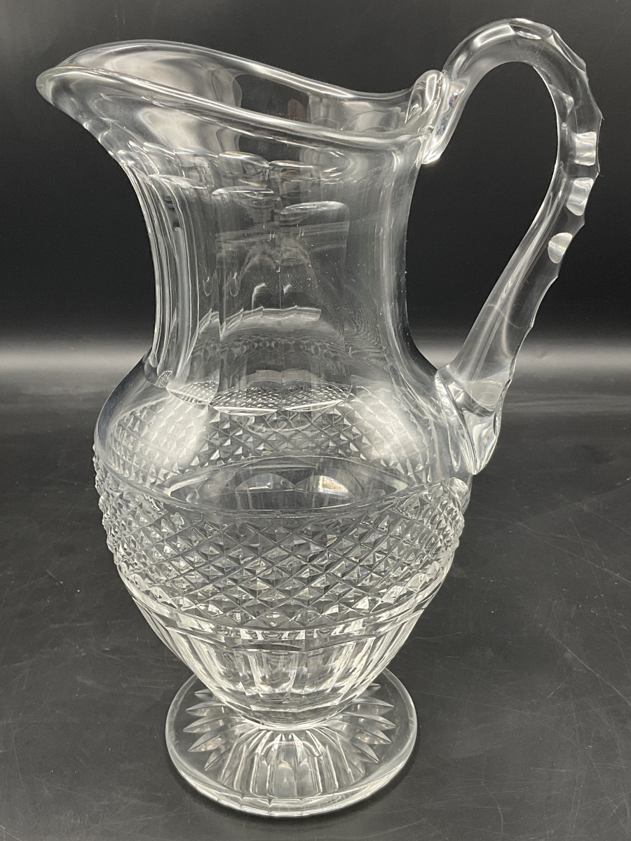  A Clear, Cut Crystal Water Pitcher, Trianon Model, From The Saint Louis Crystal Factory-photo-8