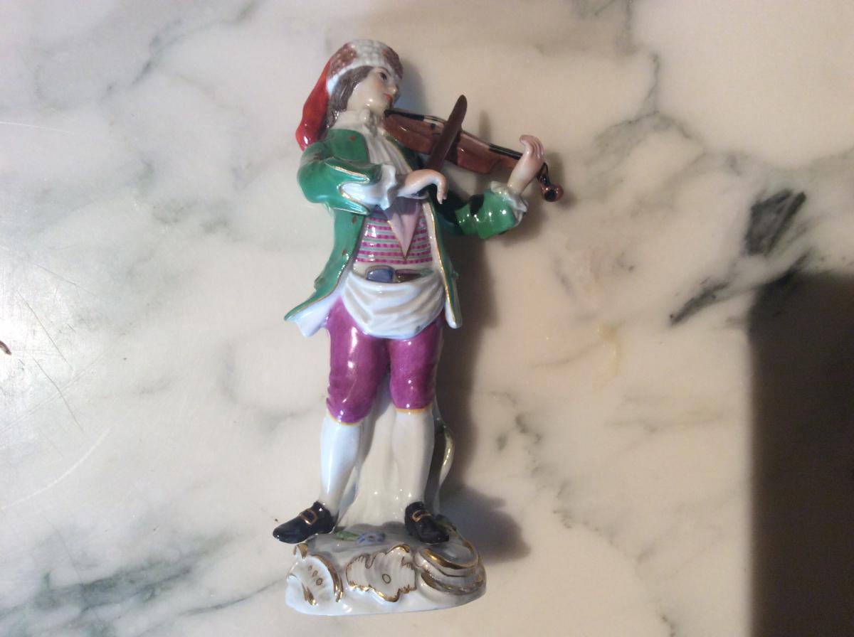 Porcelaine de Meissen:série Cris De Paris,le Violoniste -photo-4