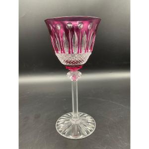 A Roemer Red Wine Glass In Parma Colored Crystal Tommy Model From La Cristallerie Saint-louis