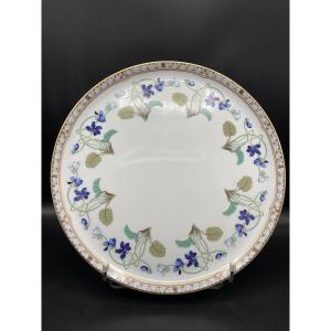 Un plat à tarte en porcelaine, manufacture de Haviland à Limoges décor impératrice Eugénie