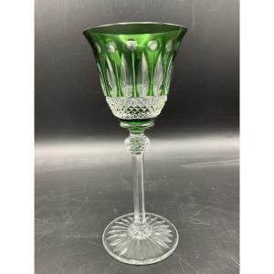 A Roemer Green Cut Crystal White Wine Glass, Tommy Model.