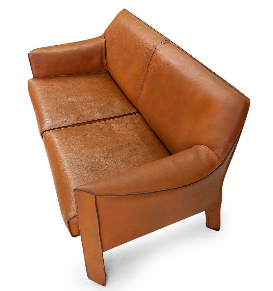 Canapé du milieu du siècle Canapé en cuir de Mario Bellini pour Cassina 1970-photo-3