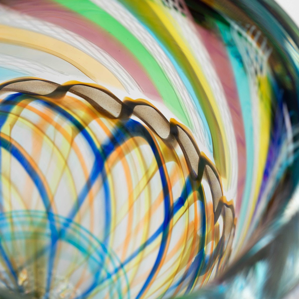 Vase italien moderne en verre de Murano, plusieurs couleurs, années 1990-photo-7