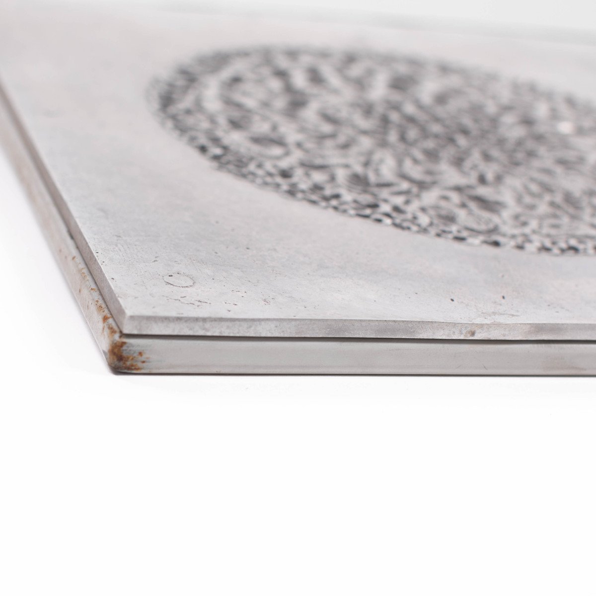 Mid-century Italian Sculptural Steel Mirror By Bianca Garinei Florence, 1972-photo-3