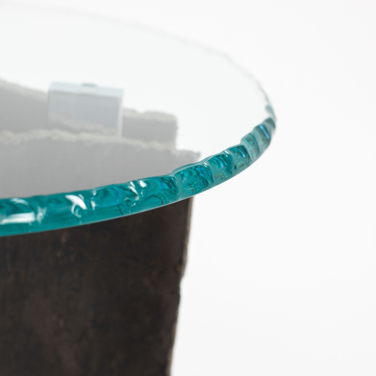 Tables d'appoint italiennes brutalistes du milieu du siècle, en fer, verre et nickel, par Banci-photo-3
