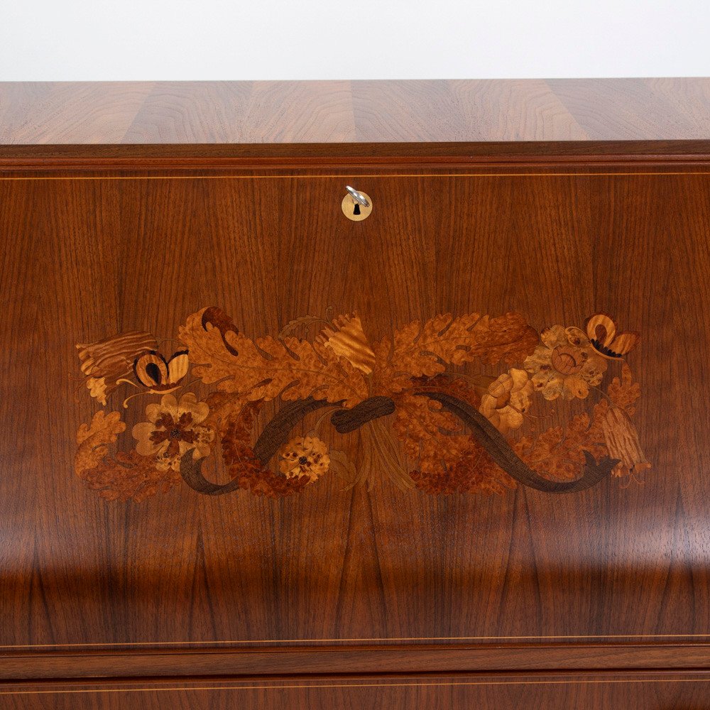 Secretary In Rosewood With Inlays By Paolo Buffa 1940s-photo-1