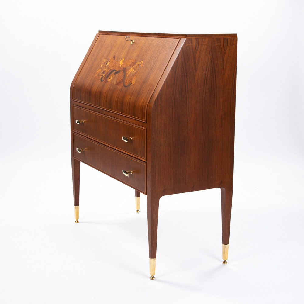 Secretary In Rosewood With Inlays By Paolo Buffa 1940s-photo-4