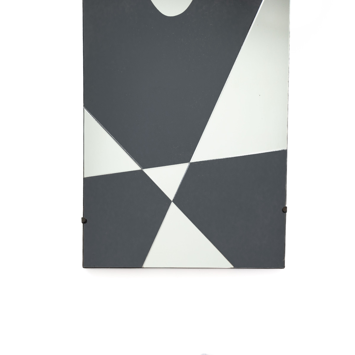Mid-century Graphic Mirror In Anthracite-silver By Jacques Hitier, 1960s-photo-4
