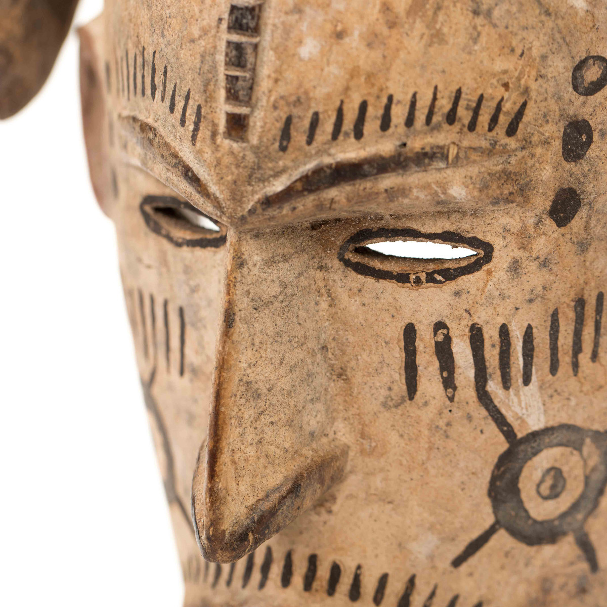 African Tribal Igbo Agbogo Female Wooden Mask Brown-red-beige Nigeria 1970s-photo-5